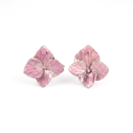 Pink Sapphire Hydrangea Stud Earrings